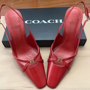 Coach Red Heels Elegant Design